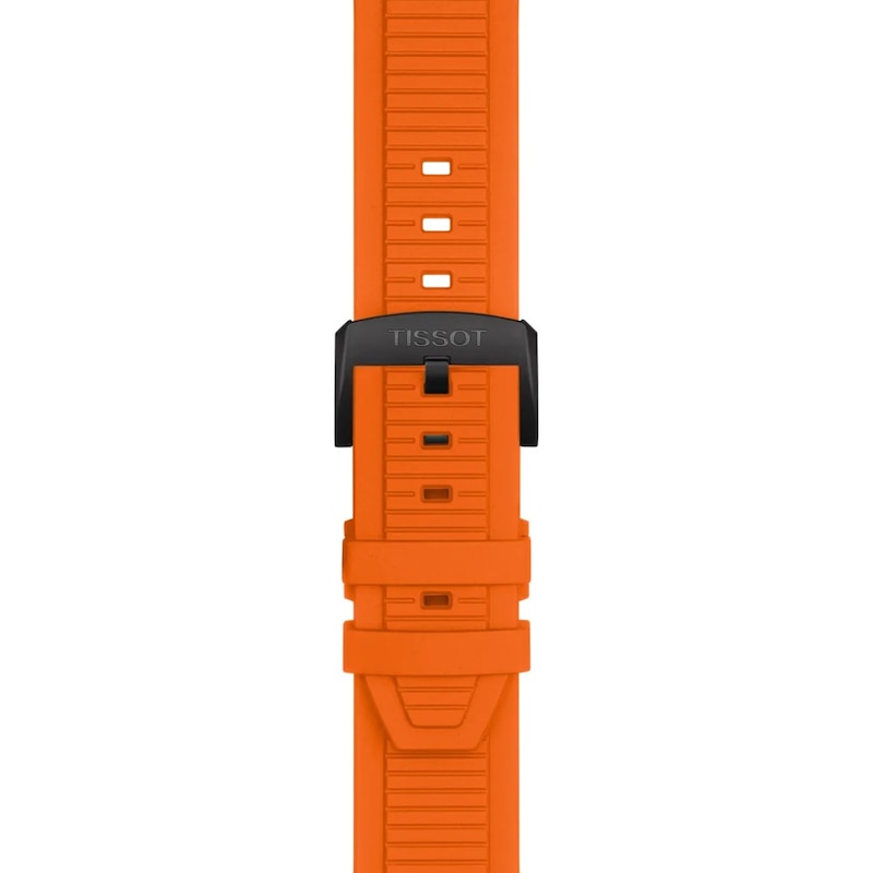 Main Image 4 of Tissot T-Race Chronograph PVD & Silicone Orange Strap Watch
