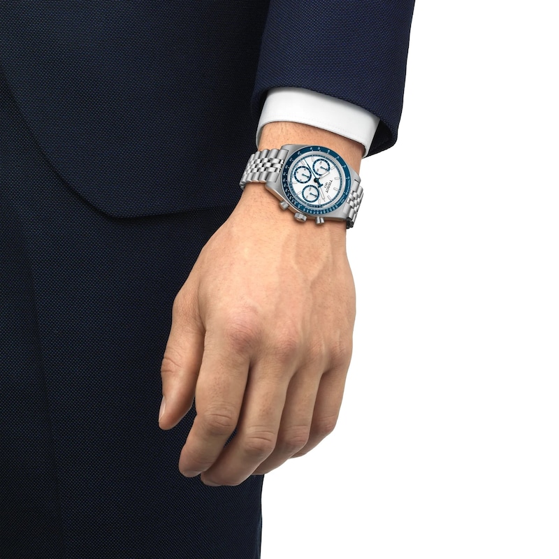 Main Image 5 of Tissot PR516 Automatic Chronograph White Dial & Stainless Steel Watch