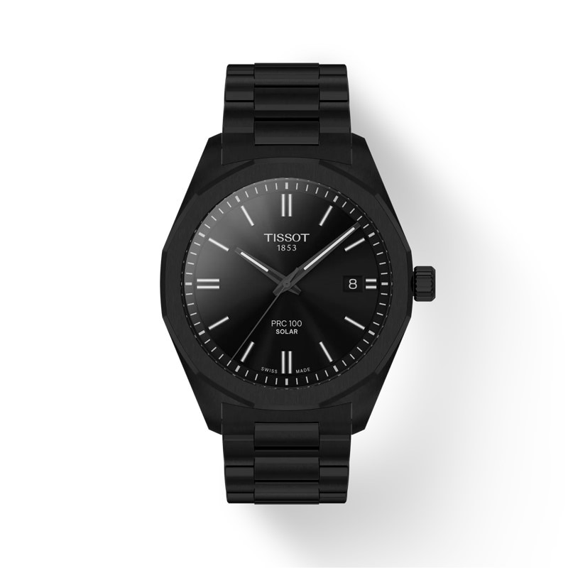 Main Image 1 of Tissot PRC100 39mm Solar Black PVD Bracelet Watch