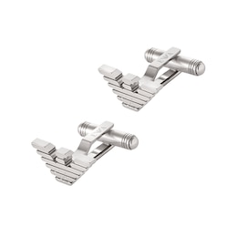 Emporio Armani Stainless Steel Logo Toggle Cufflinks