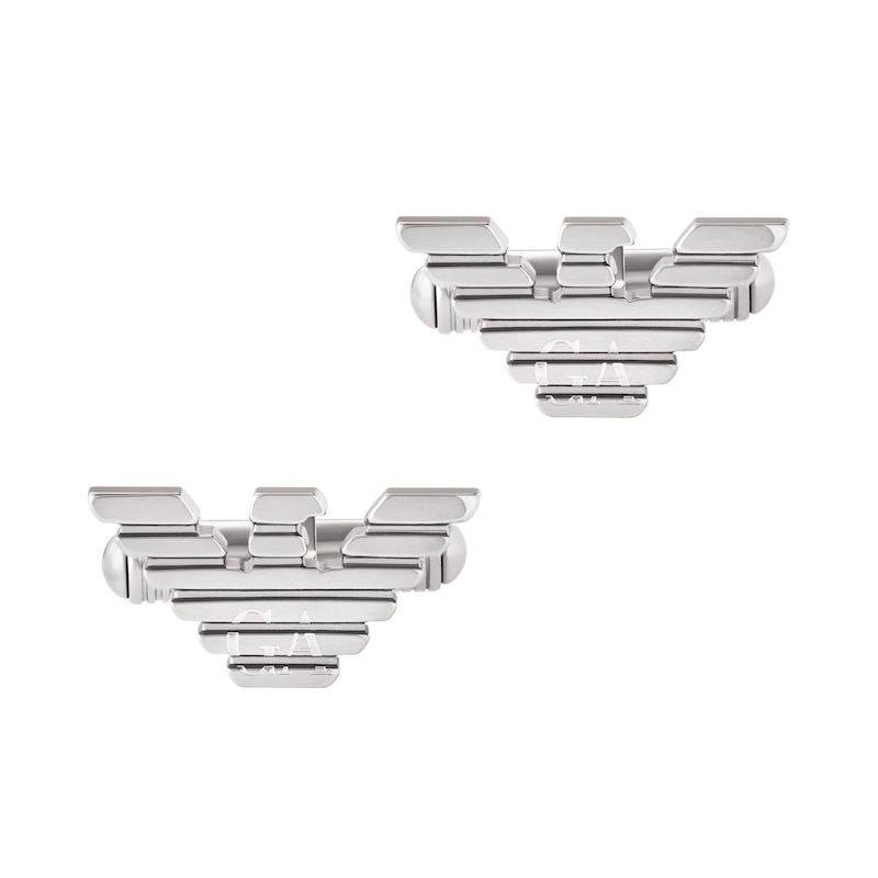 Main Image 2 of Emporio Armani Stainless Steel Logo Toggle Cufflinks