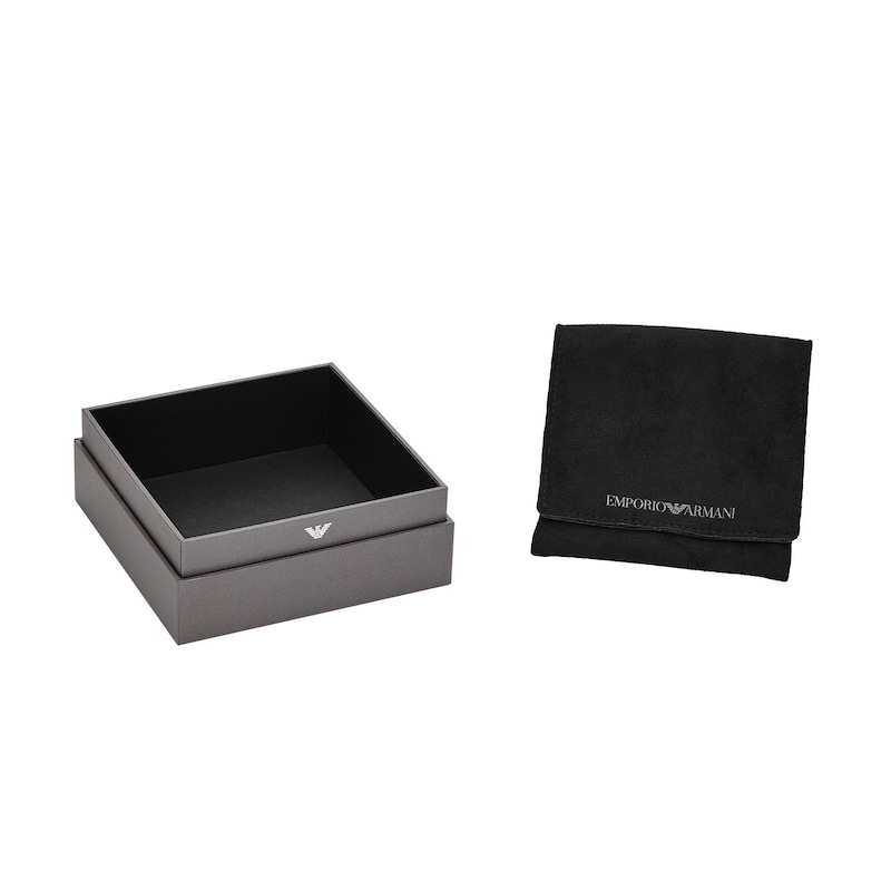 Main Image 3 of Emporio Armani Stainless Steel Logo Toggle Cufflinks