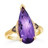 Thumbnail Image 1 of Le Vian 14ct Yellow Gold Diamond & Amethyst Pear Shaped Large Ring