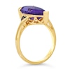 Thumbnail Image 2 of Le Vian 14ct Yellow Gold Diamond & Amethyst Pear Shaped Large Ring