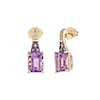 Thumbnail Image 1 of Le Vian 14ct Rose Gold Amethyst & Diamond Drop Stud Earrings