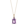 Thumbnail Image 1 of Le Vian 14ct Rose Gold 19" Amethyst & Diamond Pendant Necklace