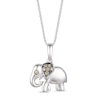 Thumbnail Image 1 of Le Vian 14ct White Gold Diamond Elephant Pendant Necklace