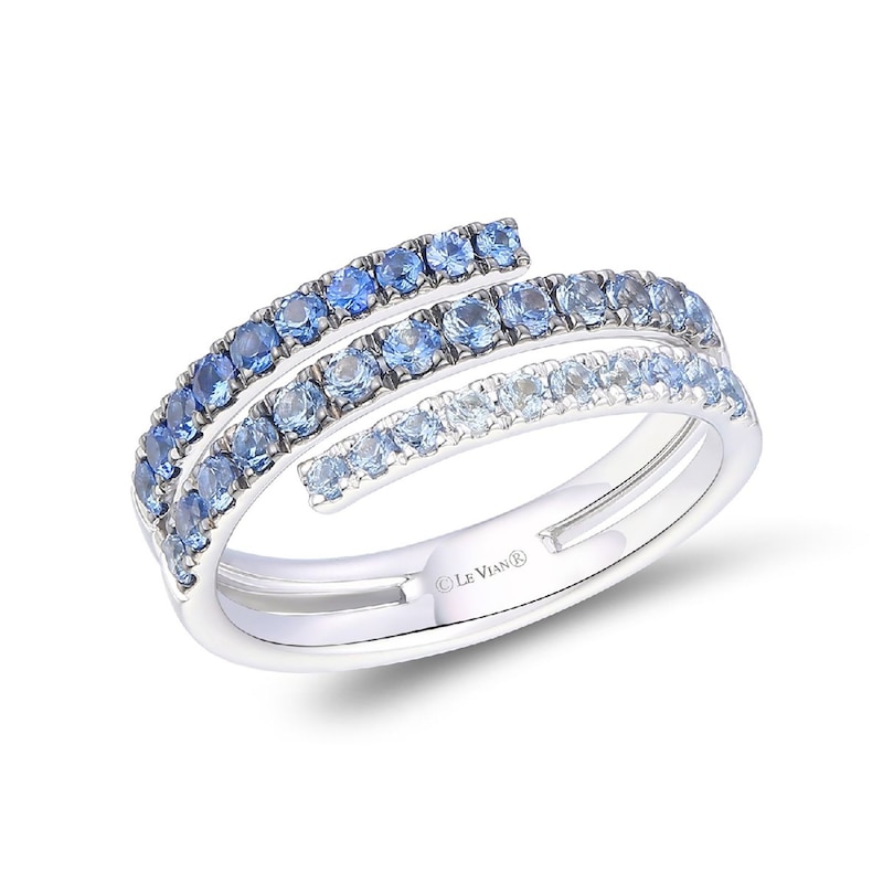 Main Image 1 of Le Vian 14ct White Gold Sapphire Ombré Wrap Ring