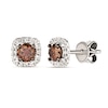 Thumbnail Image 1 of Le Vian 14ct White Gold 0.60ct Brown Diamond Halo Stud Earrings