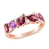 Thumbnail Image 1 of Le Vian 14ct Rose Gold 0.12ct Diamond & Rhodolite Pear Shaped Ring