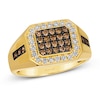 Thumbnail Image 1 of Le Vian 14ct Yellow Gold 0.80ct Diamond Round Cut Signet Ring