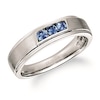 Thumbnail Image 1 of Le Vian 14ct White Gold Blue Sapphire Signet Ring