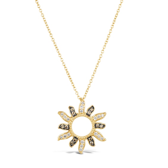 Le Vian 14ct Yellow Gold 19 0.20ct Diamond Pendant Necklace