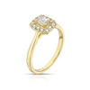 Thumbnail Image 2 of 18ct Yellow Gold 0.50ct Diamond Emerald Cut Halo Ring