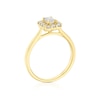 Thumbnail Image 3 of 18ct Yellow Gold 0.50ct Diamond Emerald Cut Halo Ring