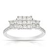 Thumbnail Image 1 of 9ct White Gold 0.75ct Diamond Princess Cut Trilogy Ring
