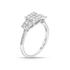 Thumbnail Image 2 of 9ct White Gold 0.75ct Diamond Princess Cut Trilogy Ring