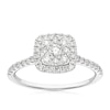 Thumbnail Image 1 of 18ct White Gold 0.50ct Diamond Cushion Shaped Cluster Ring