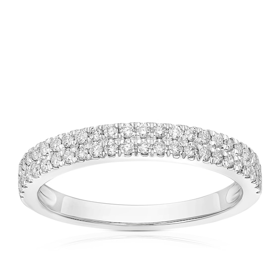 14ct White Gold 0.33ct Diamond Pave Eternity Ring