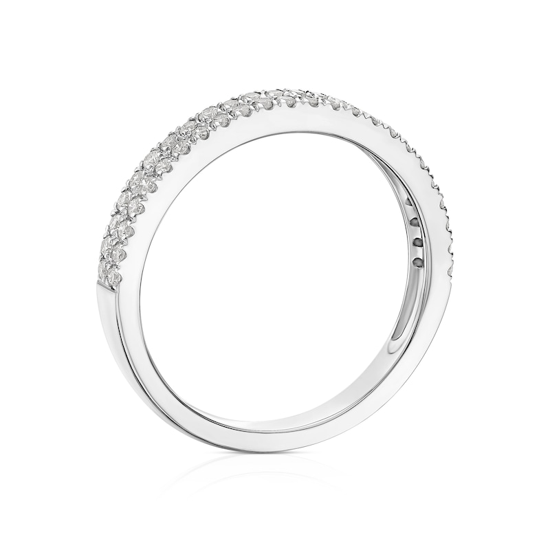 Main Image 3 of 14ct White Gold 0.33ct Diamond Pavé Eternity Ring