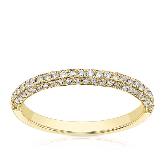 9ct Yellow Gold Pave Eternity 0.33ct Diamond Ring