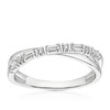 Thumbnail Image 1 of 9ct White Gold 0.15ct Diamond Crossover Eternity Ring