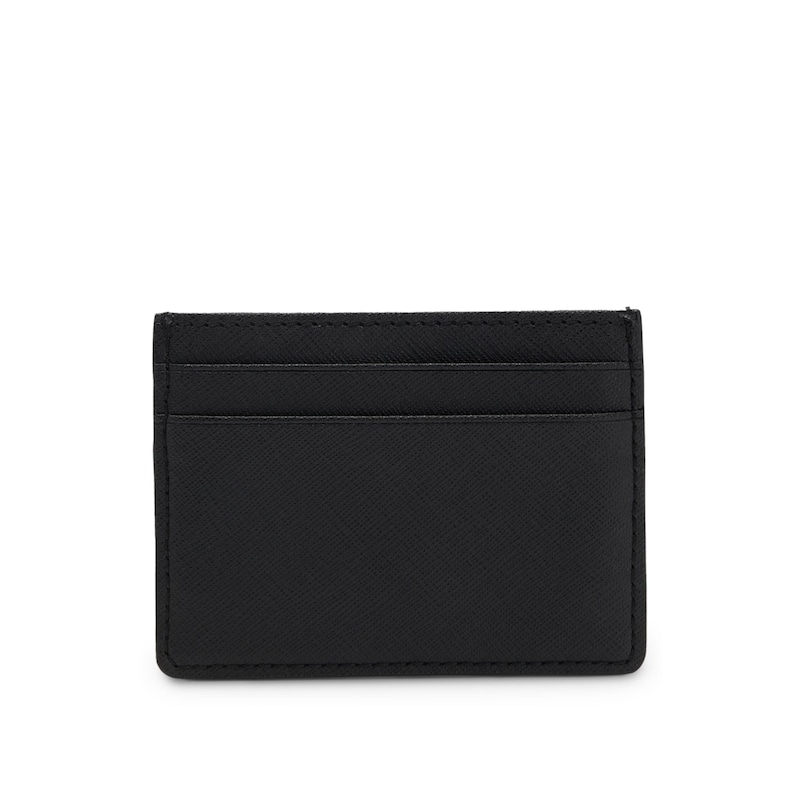 Main Image 3 of BOSS Black Leather Trio Stripe Card Holder