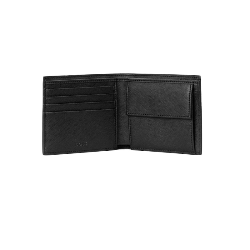 Main Image 2 of BOSS Monogram Black Leather Wallet