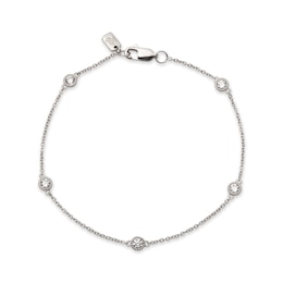 Lauren Ralph Lauren Sterling Silver & Crystal Bracelet