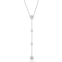 Lauren Ralph Lauren Sterling Silver & Crystal Y-Neck Pendant