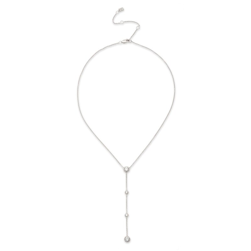 Main Image 2 of Lauren Ralph Lauren Sterling Silver & Crystal Y-Neck Pendant