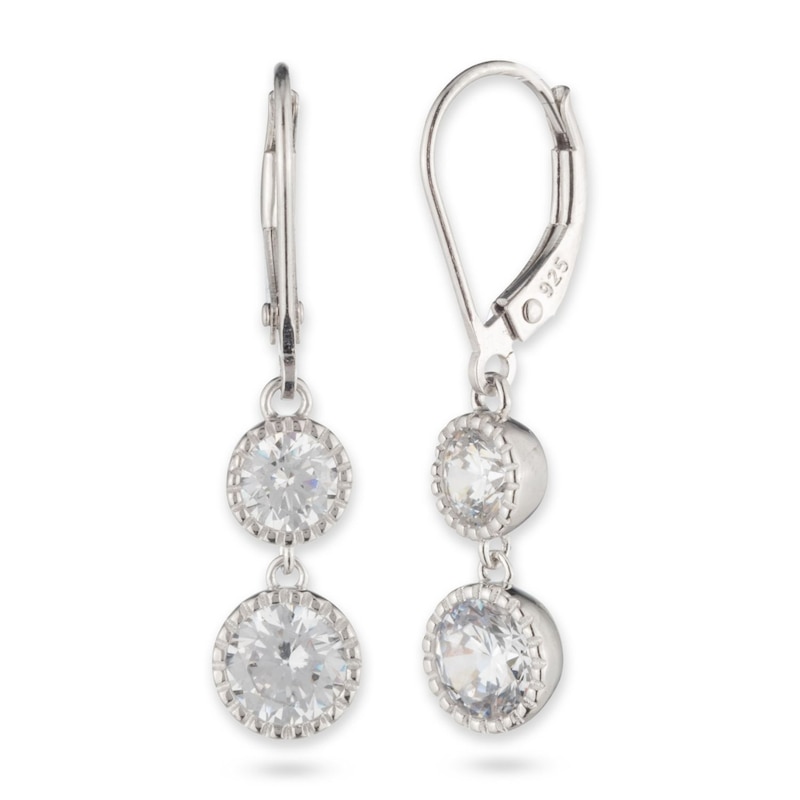 Main Image 1 of Lauren Ralph Lauren Sterling Silver & Crystal Drop Earrings
