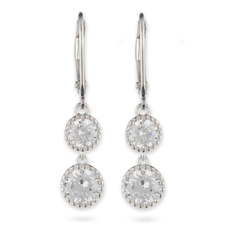 Main Image 2 of Lauren Ralph Lauren Sterling Silver & Crystal Drop Earrings