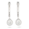 Thumbnail Image 2 of Lauren Ralph Lauren Sterling Silver & Crystal Hoop Drop Earrings