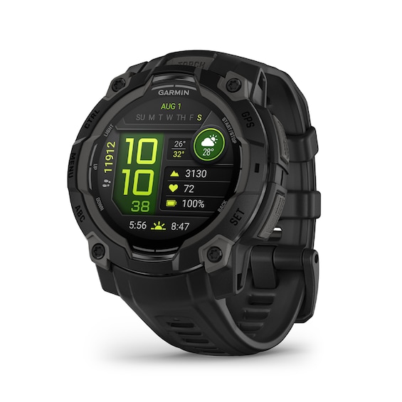Garmin Instinct 3 45mm Amoled Black Silicone Strap Smartwatc