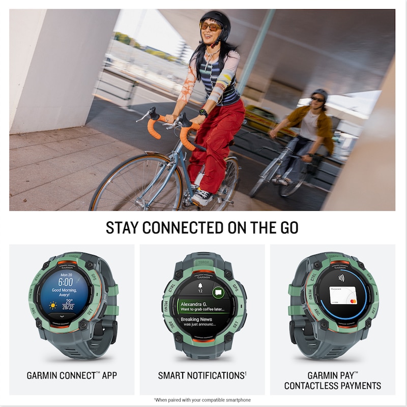 Main Image 4 of Garmin Instinct 3 50mm Amoled Neo Tropic Bezel & Twilight Silicone Limited Edition Smartwatch