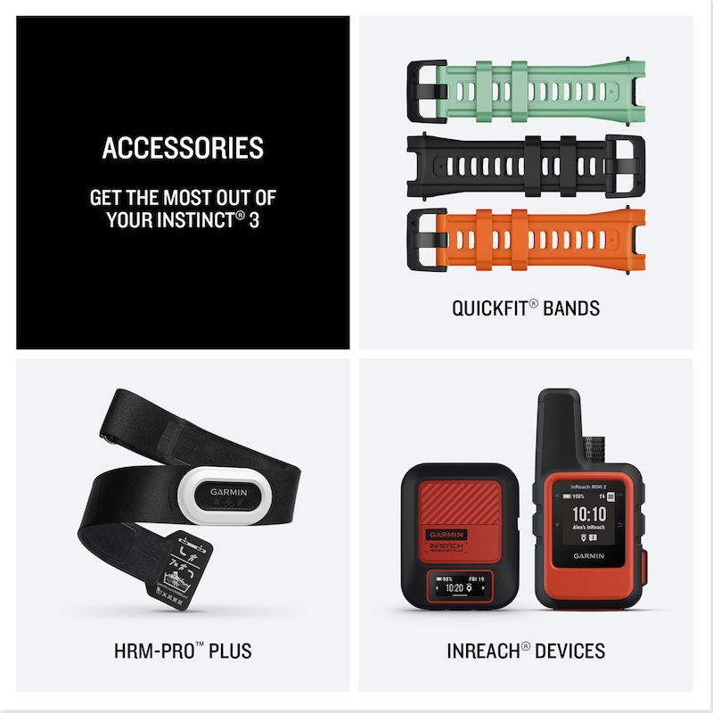 Main Image 6 of Garmin Instinct 3 50mm Amoled Neo Tropic Bezel & Twilight Silicone Limited Edition Smartwatch