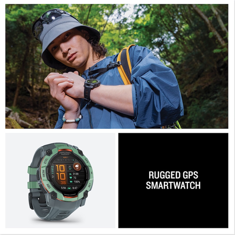 Main Image 8 of Garmin Instinct 3 50mm Amoled Neo Tropic Bezel & Twilight Silicone Limited Edition Smartwatch