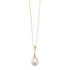 Thumbnail Image 1 of 9ct Yellow Gold Polished Cultured Freshwater Pearl & Cubic Zirconia Pendant