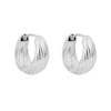 Thumbnail Image 1 of Sterling Silver Curved Linear Hoop Earrings