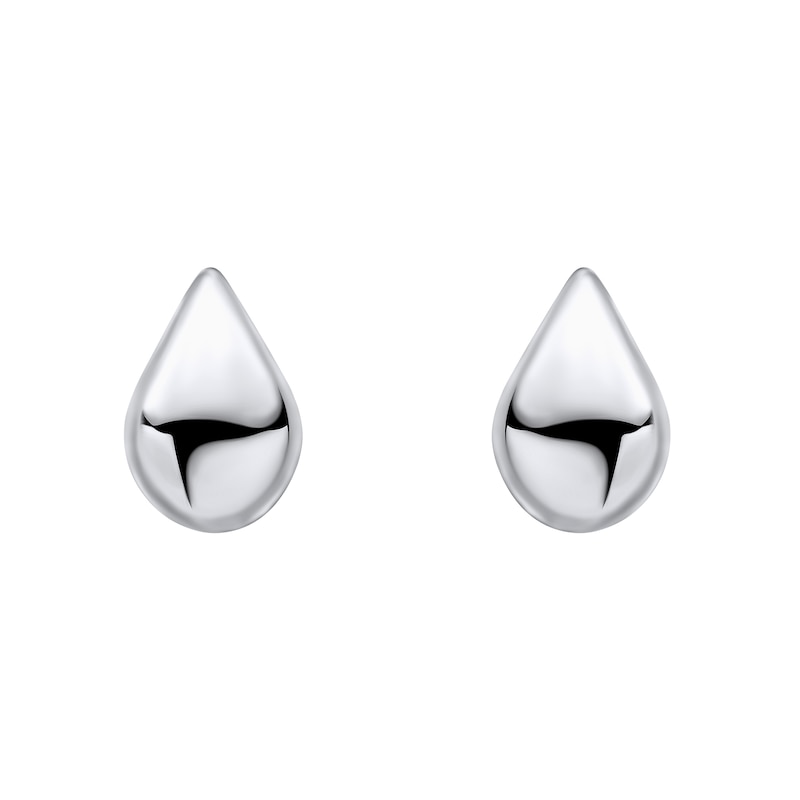 Main Image 1 of Sterling Silver Polished Droplet Stud Earrings
