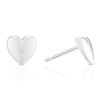 Thumbnail Image 1 of Children's Platinum Plated Sterling Silver Cubic Zirconia Hear Shaped Stud Earrings