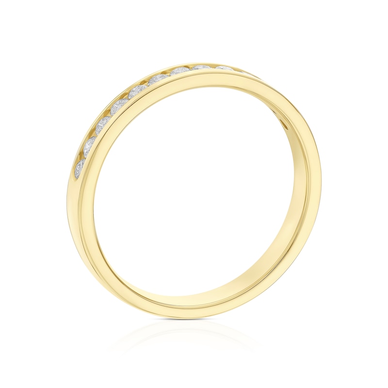 Main Image 3 of 9ct Yellow Gold 0.25ct Diamond Channel Set Eternity Ring