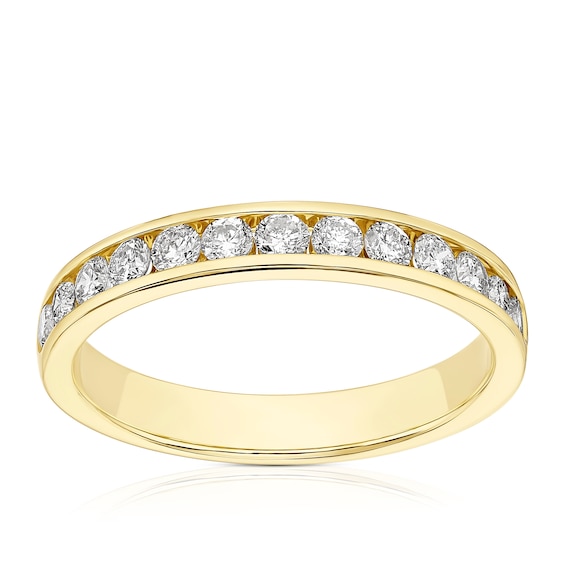 9ct Yellow Gold Channel Set Eternity 0.50ct Diamond Ring