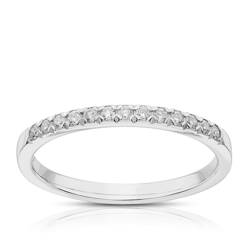 Main Image 1 of 9ct White Gold 0.15ct Diamond Eternity Ring