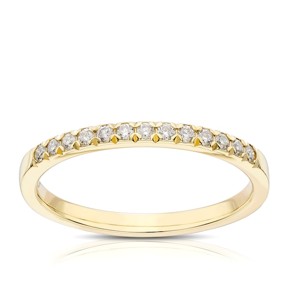 9ct Yellow Gold Eternity 0.15ct Diamond Ring