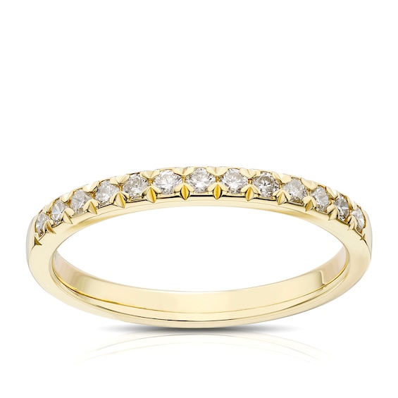 9ct Yellow Gold Eternity 0.25ct Diamond Ring