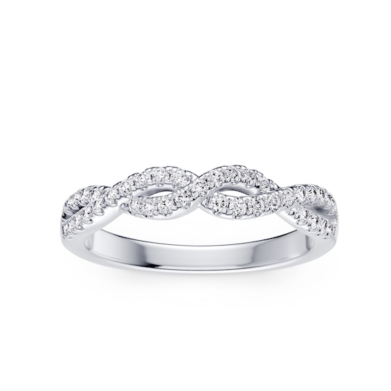 Platinum Twisted Eternity 0.25ct Diamond Ring