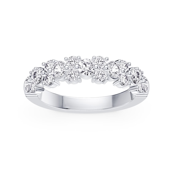 Platinum Scatter Eternity 1ct Diamond Ring