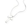 Thumbnail Image 2 of Sterling Silver & Sapphire Large Cross Shaped Pendant